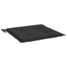 Coussins de chaise jardin lot de 6 noir 50x50x3 cm tissu oxford 
