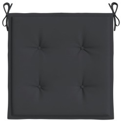 Coussins de chaise jardin lot de 6 noir 50x50x3 cm tissu oxford 