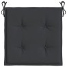 Coussins de chaise jardin lot de 6 noir 50x50x3 cm tissu oxford 