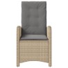 Ensemble de bistro 3 pcs coussins mélange beige résine tressée 