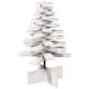 Arbre de Noël en bois pour décoration blanc 60 cm pin massif 