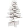 Arbre de Noël en bois pour décoration blanc 60 cm pin massif 