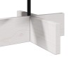 Arbre de Noël en bois pour décoration blanc 60 cm pin massif 