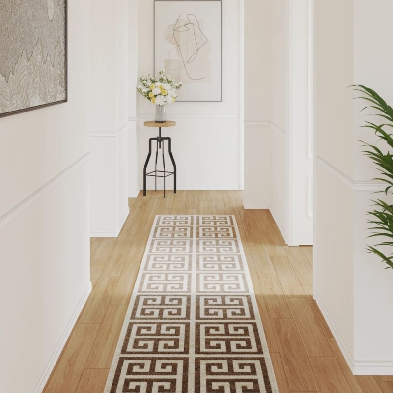 Tapis intérieur extérieur à poils courts 80x300 cm antidérapant 