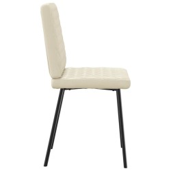 Chaises à manger lot de 6 crème similicuir 
