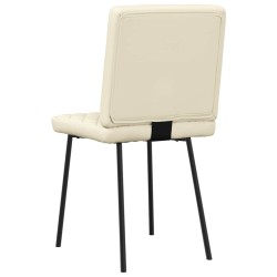 Chaises à manger lot de 6 crème similicuir 