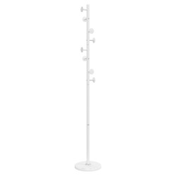 Porte-manteau blanc 176 cm fer enduit de poudre 