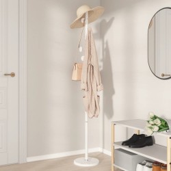 Porte-manteau blanc 176 cm fer enduit de poudre 
