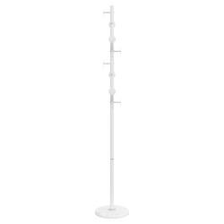 Porte-manteau blanc 176 cm fer enduit de poudre 