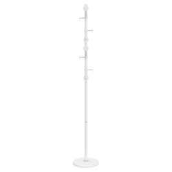 Porte-manteau blanc 176 cm fer enduit de poudre 