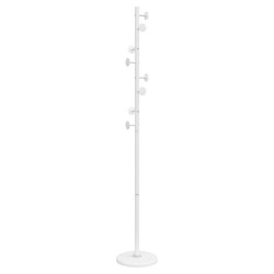Porte-manteau blanc 176 cm fer enduit de poudre 