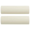 Canapé 2 places avec oreillers décoratifs crème 120 cm velours 