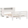 Cadre de lit sans matelas blanc 120x190 cm bois de pin massif 