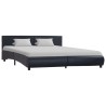 Cadre de lit avec LED sans matelas noir 180x200 cm 