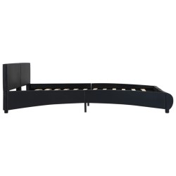 Cadre de lit avec LED sans matelas noir 180x200 cm 