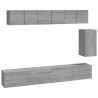 Ensemble de meubles TV 6 pcs Sonoma gris Bois d'ingénierie 