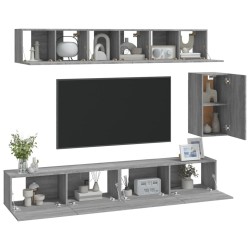 Ensemble de meubles TV 6 pcs Sonoma gris Bois d'ingénierie 