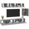 Ensemble de meubles TV 6 pcs Sonoma gris Bois d'ingénierie 