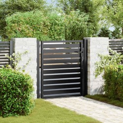 Portail de jardin verrouillable noir 100x100 cm aluminium 