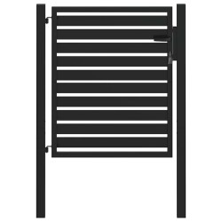 Portail de jardin verrouillable noir 100x100 cm aluminium 