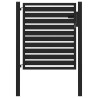 Portail de jardin verrouillable noir 100x100 cm aluminium 