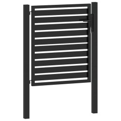 Portail de jardin verrouillable noir 100x100 cm aluminium 