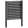 Portail de jardin verrouillable noir 100x100 cm aluminium 