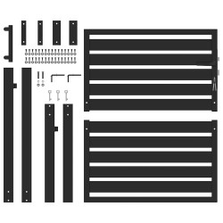 Portail de jardin verrouillable noir 100x100 cm aluminium 
