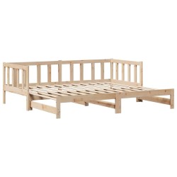 Lit de jour avec gigogne et tiroirs sans matelas 90x200 cm 