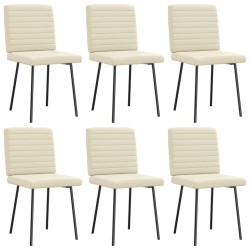 Chaises à manger lot de 6 crème similicuir 