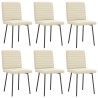 Chaises à manger lot de 6 crème similicuir 