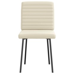 Chaises à manger lot de 6 crème similicuir 