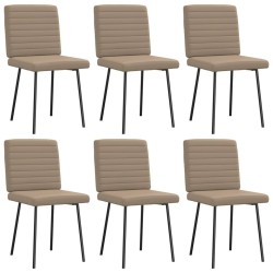 Chaises à manger lot de 6 cappuccino similicuir 