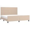 Cadre de lit sans matelas cappuccino 160x200 cm similicuir 