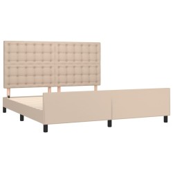 Cadre de lit sans matelas cappuccino 160x200 cm similicuir 
