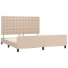 Cadre de lit sans matelas cappuccino 160x200 cm similicuir 