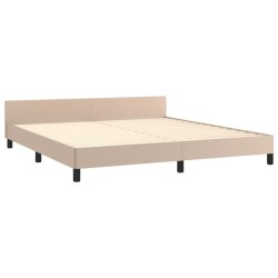 Cadre de lit sans matelas cappuccino 160x200 cm similicuir 