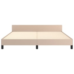Cadre de lit sans matelas cappuccino 160x200 cm similicuir 