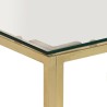Table basse doré acier inoxydable et verre trempé 