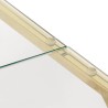 Table basse doré acier inoxydable et verre trempé 