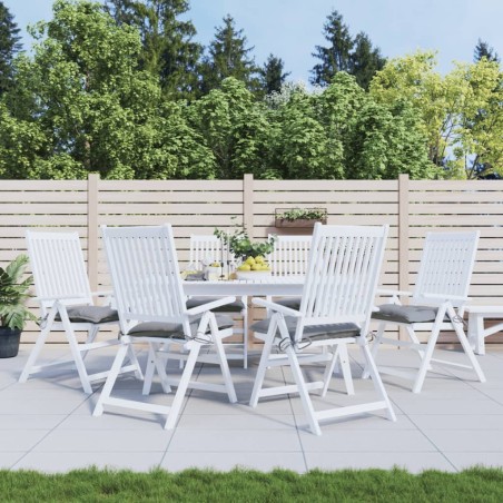 Coussins de chaise lot de 6 gris 40x40x7 cm tissu oxford 