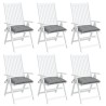 Coussins de chaise lot de 6 gris 40x40x7 cm tissu oxford 
