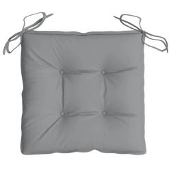 Coussins de chaise lot de 6 gris 40x40x7 cm tissu oxford 