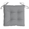 Coussins de chaise lot de 6 gris 40x40x7 cm tissu oxford 