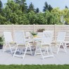 Coussins de chaise lot de 6 beige 40x40x7 cm tissu oxford 