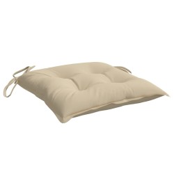 Coussins de chaise lot de 6 beige 40x40x7 cm tissu oxford 