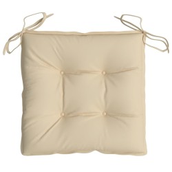 Coussins de chaise lot de 6 beige 40x40x7 cm tissu oxford 