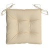 Coussins de chaise lot de 6 beige 40x40x7 cm tissu oxford 