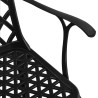 Chaises de jardin lot de 2 Aluminium coulé Noir 