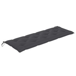 Banc de jardin empilable et coussin 159 cm Bois de teck massif 